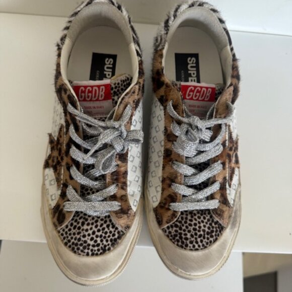 GOLDEN GOOSE SUPERSTAR LEOPARD SNEAKERS SIZE 38 - Picture 3 of 7